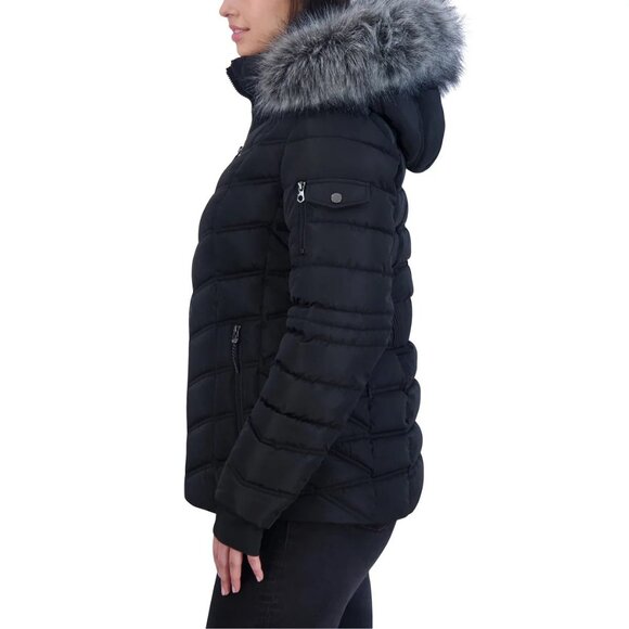 Nautica Ladies' Puffer with Faux Fur Hood - Picture 4 of 8